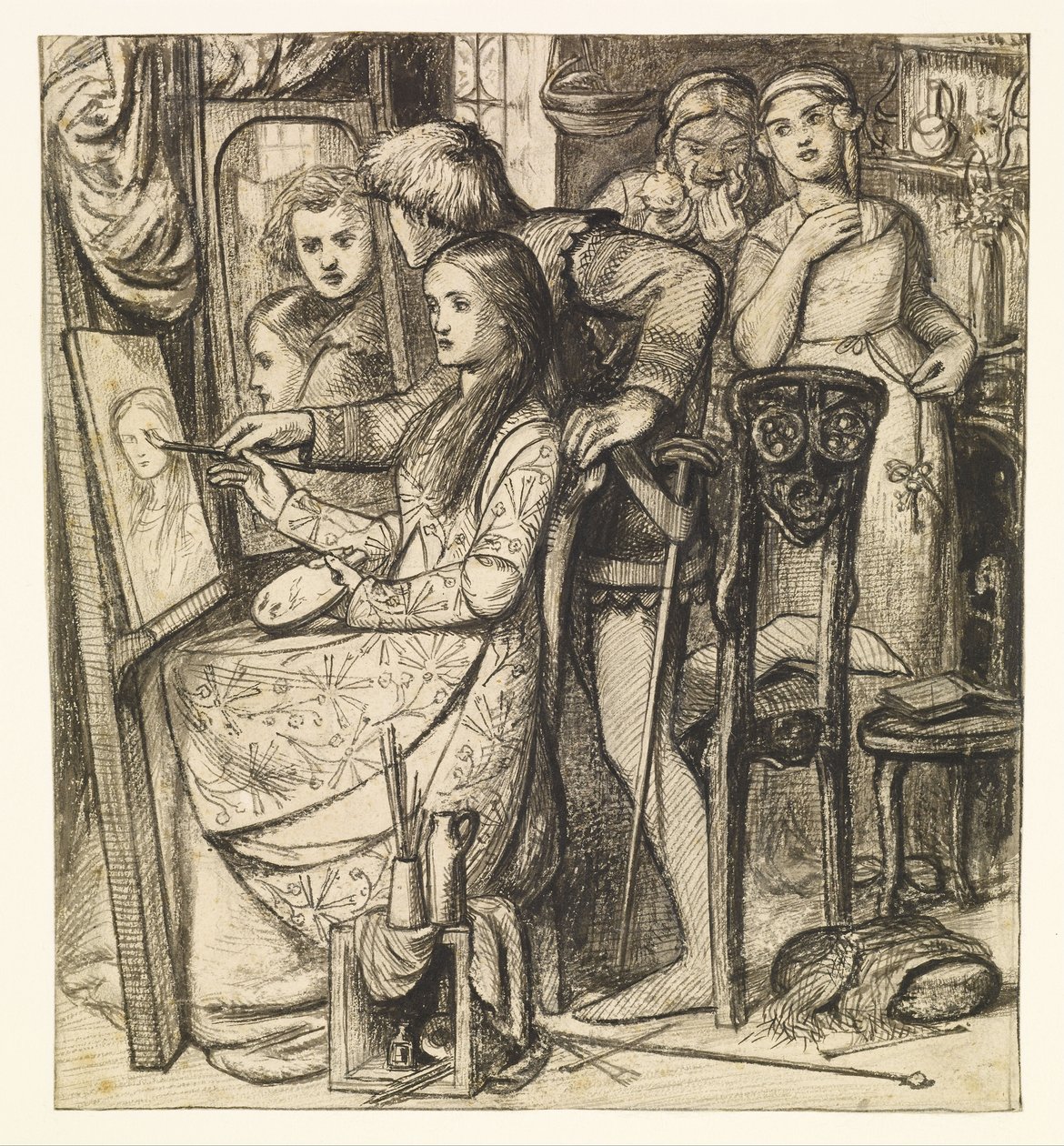Kärlekens spegel eller en liknelse om kärlek av Dante Gabriel Charles Rossetti