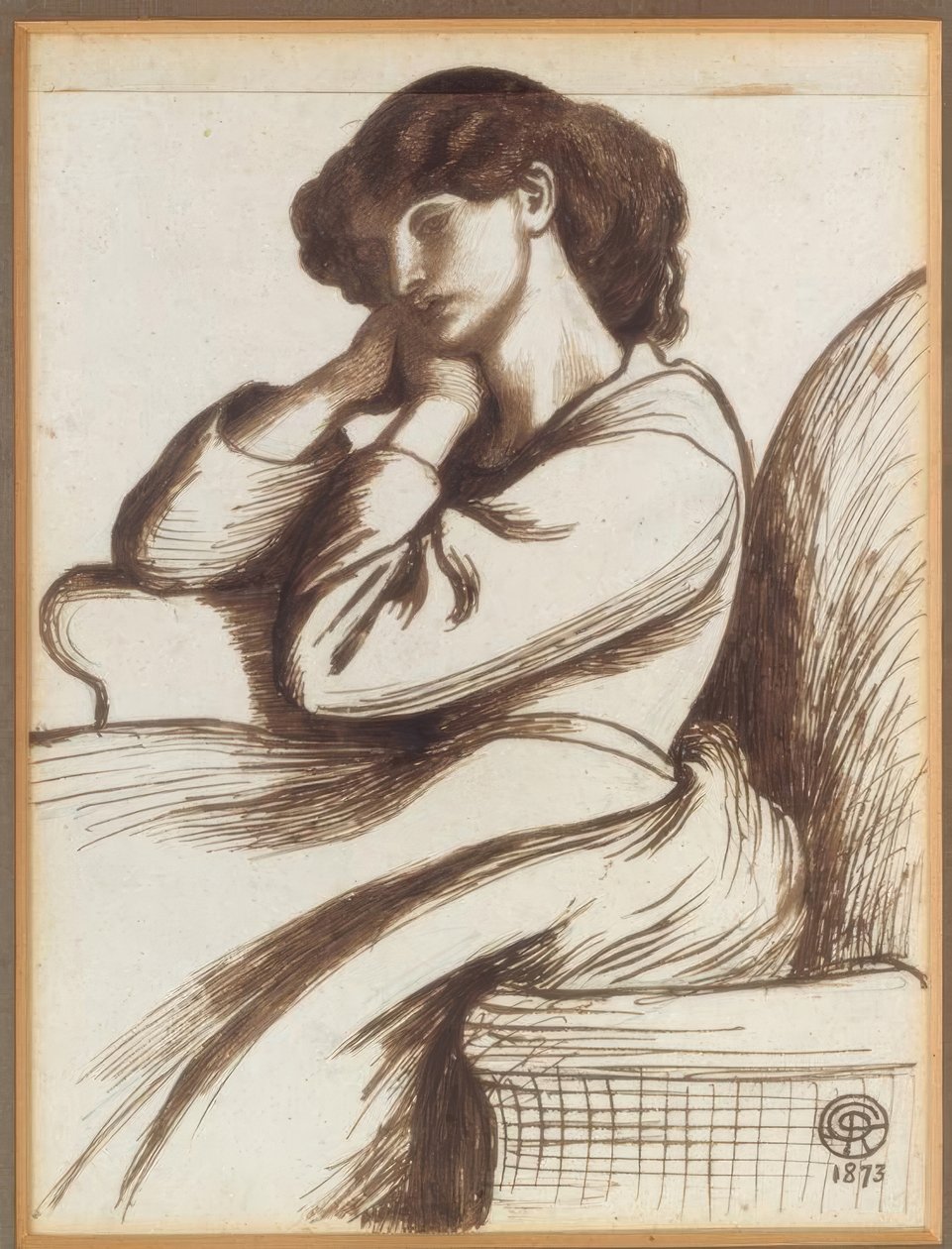 Mrs William Morris av Dante Gabriel Charles Rossetti
