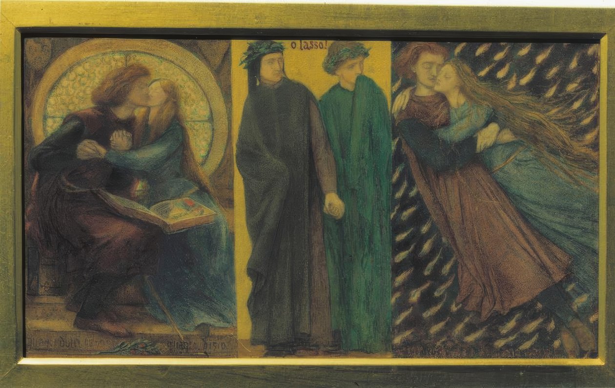 Paolo och Francesca från Rimini av Dante Gabriel Charles Rossetti