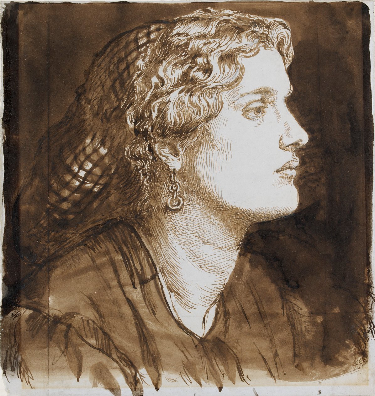 Porträtt av Fanny Cornforth, c1860 av Dante Gabriel Rossetti