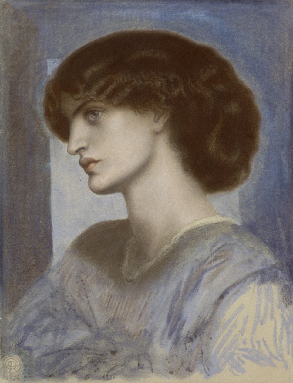 Porträtt av Jane Morris, 1868-1874. av Dante Gabriel Rossetti