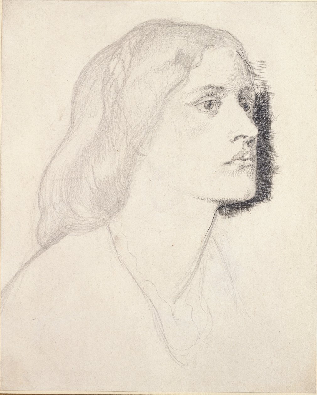 Porträtt av fröken Ruth Herbert, troligen 1858 av Dante Gabriel Rossetti