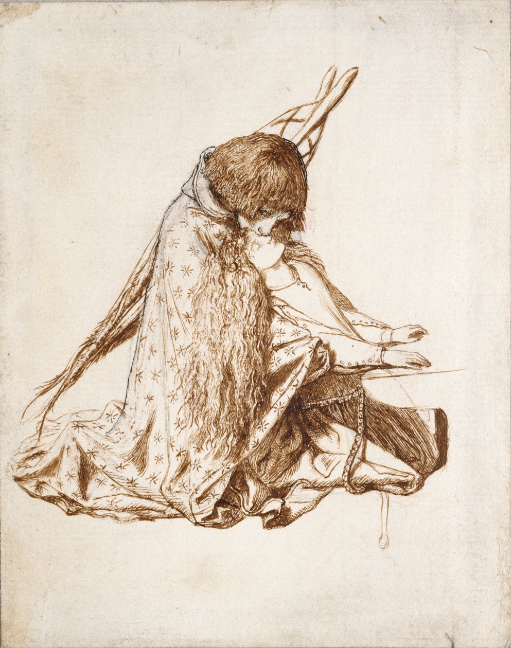 St Cecilia, ca 1850-talet av Dante Gabriel Rossetti