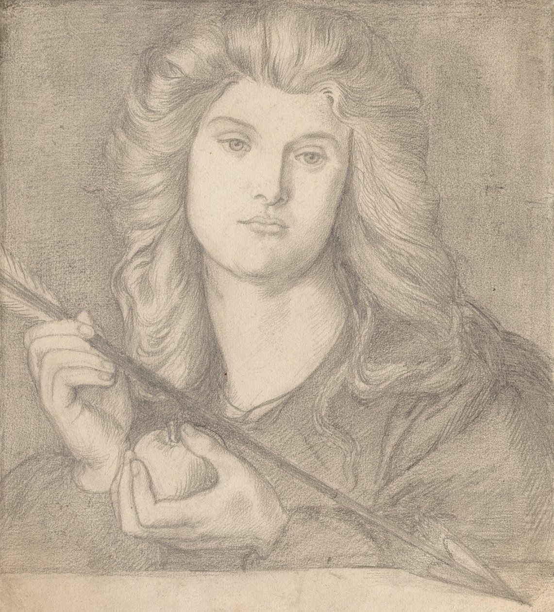Studie för "Venus Verticordia" av Dante Gabriel Rossetti