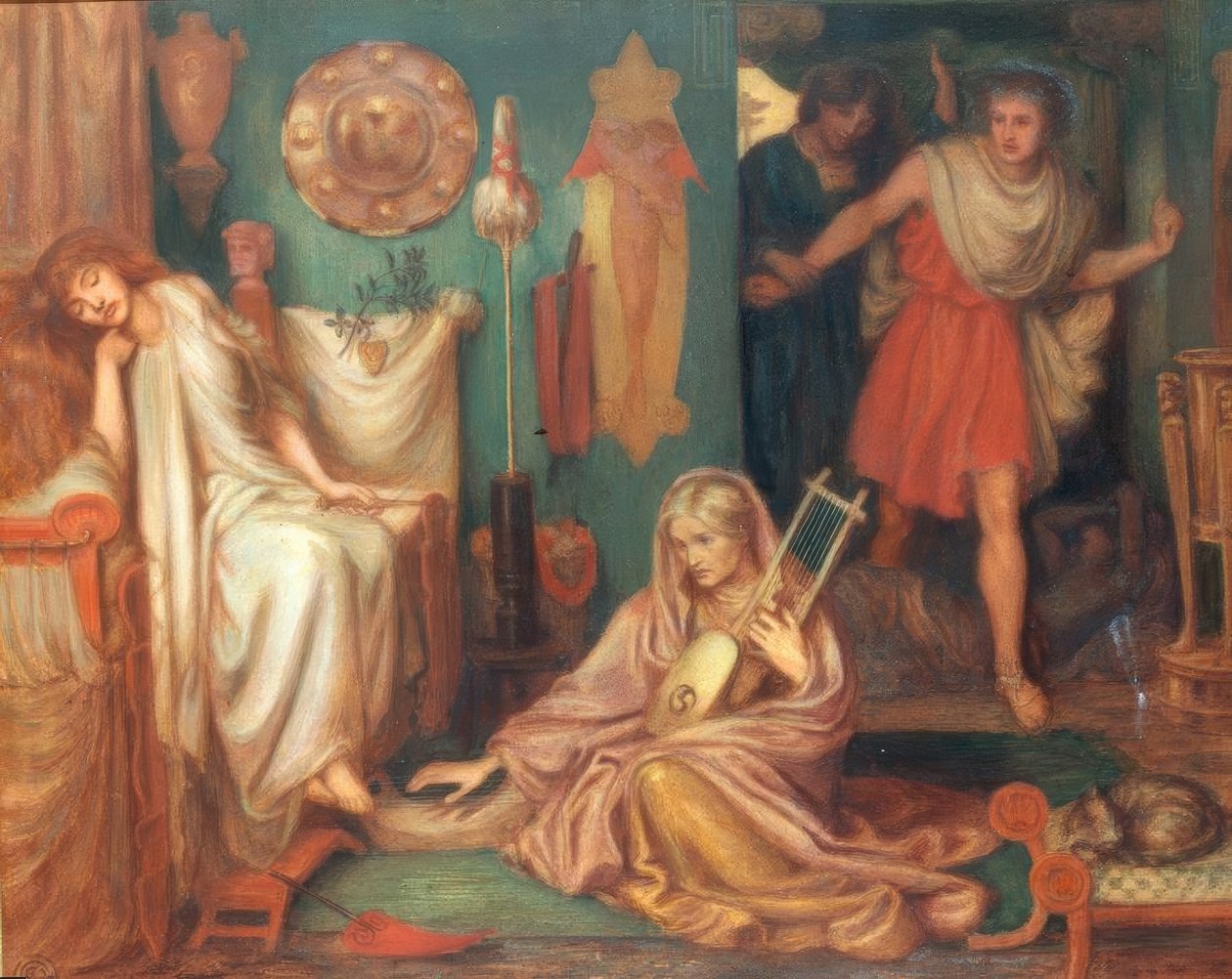 Tibullus återkomst till Delia av Dante Gabriel Charles Rossetti