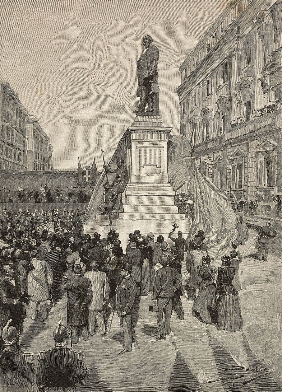 Invigning av monumentet till Quintino Sella, av Ettore Ferrari, 9 april av Dante Paolocci