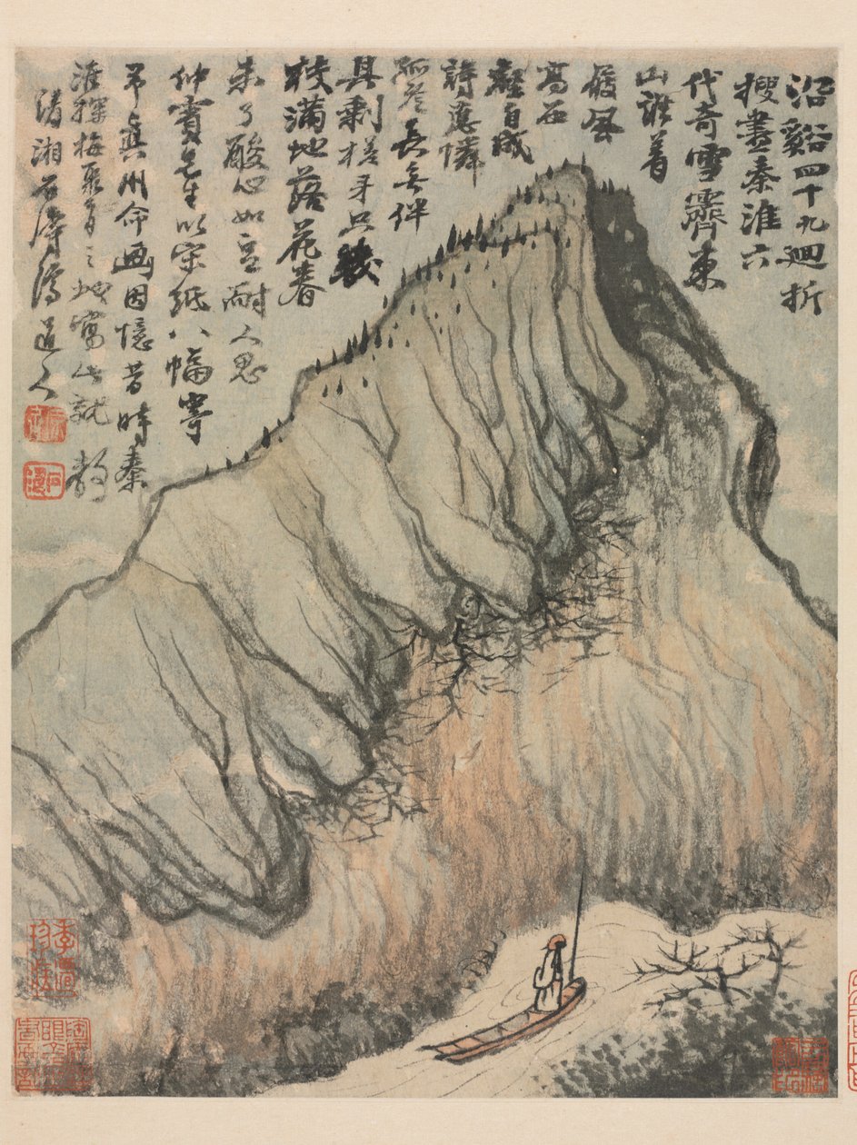 Reminiscenser från Qinhuai-floden, Qingdynastin av Daoji Shitao