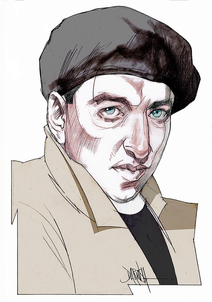 Giacomo Antonini, 2022 (digital teckning med färgpennor) av Dariush Radpour