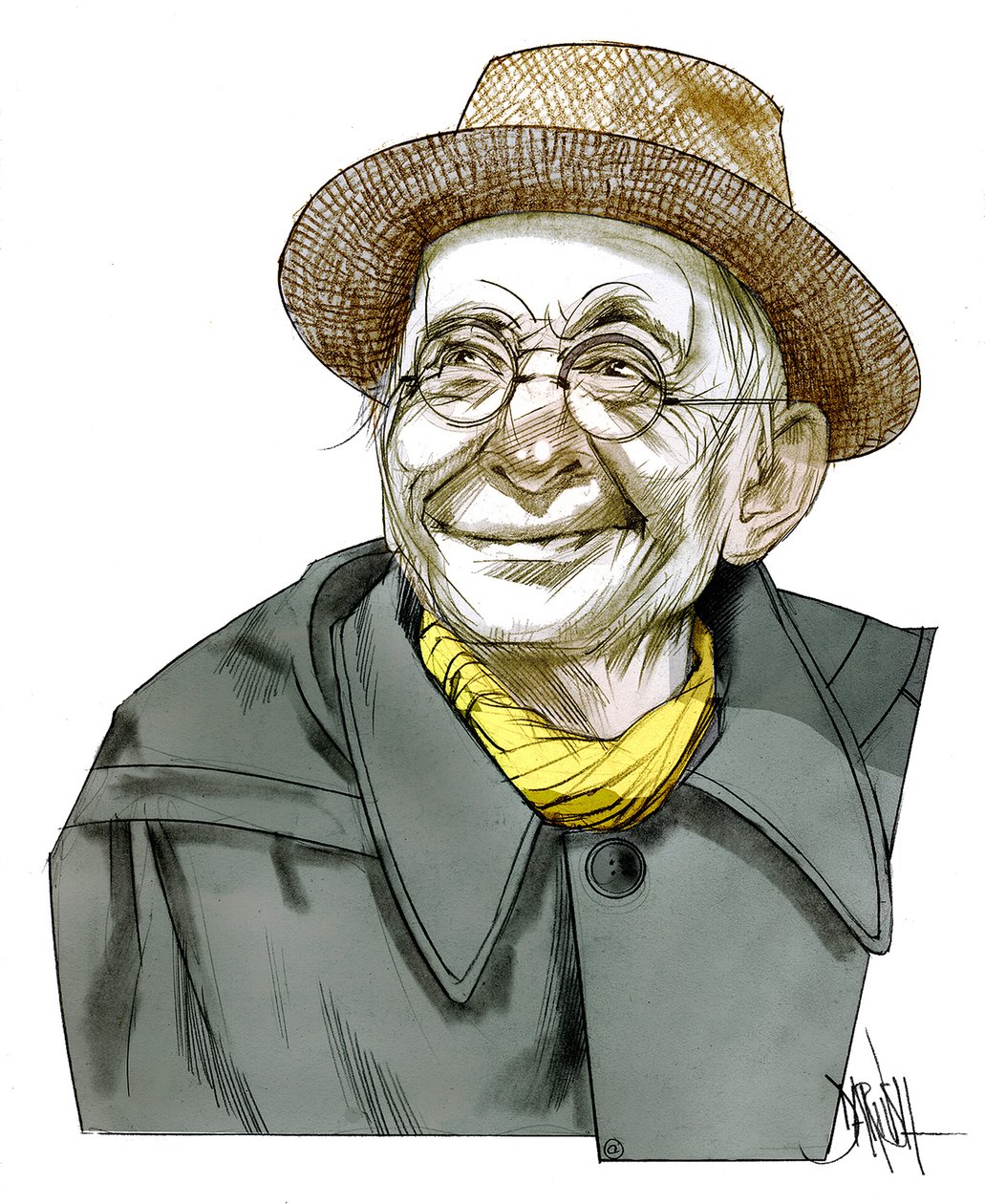 Paul Leautaund , 2011 (digital teckning med färgpennor) av Dariush Radpour