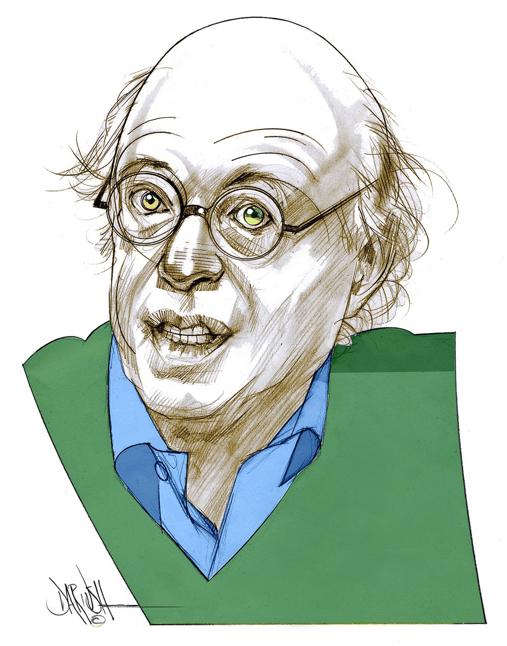 Sennett Richard , 2008 (digital teckning med färgpennor) av Dariush Radpour