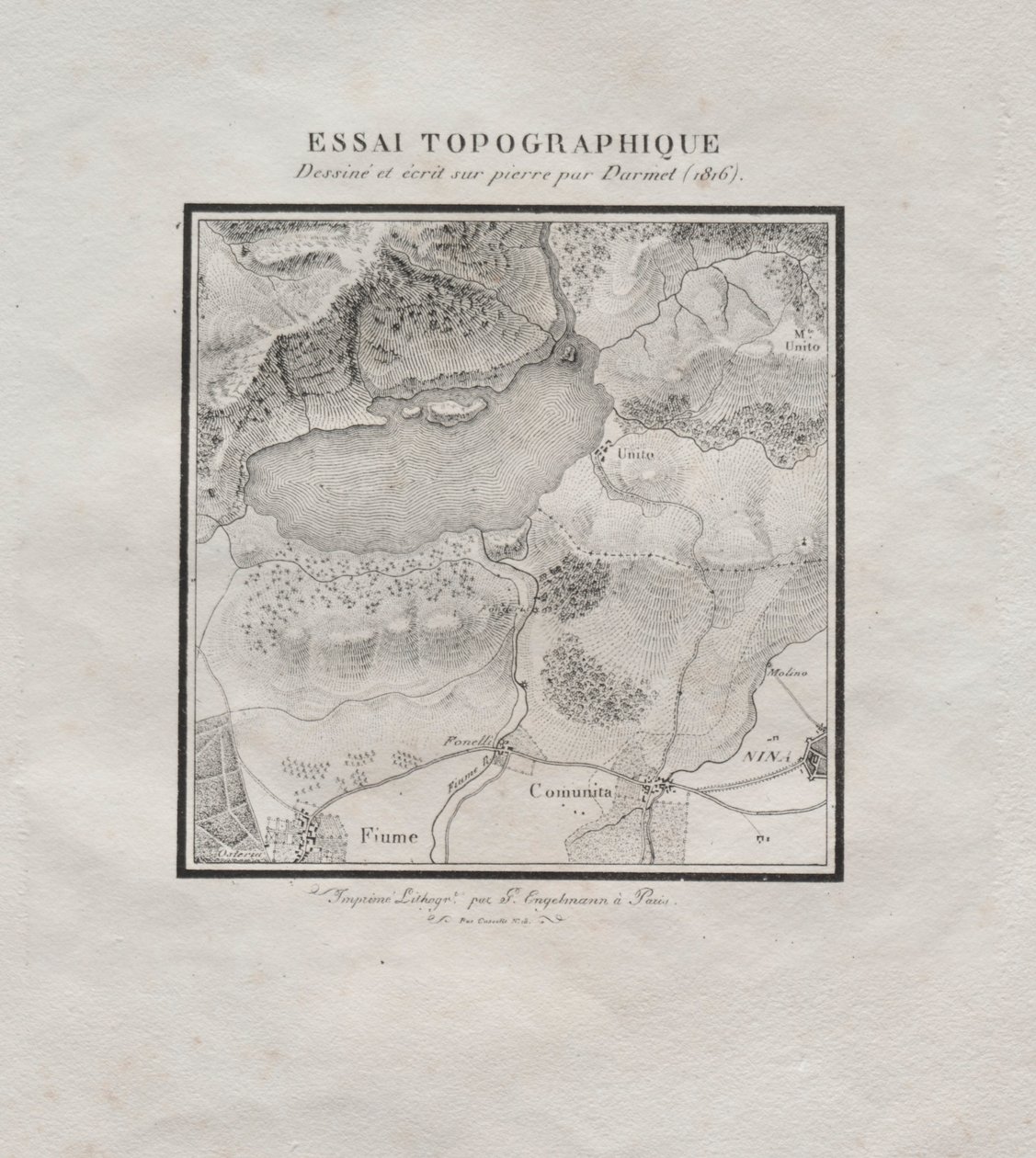 Samling av litografiska essäer: Topografisk essä, 1816. av Darmet