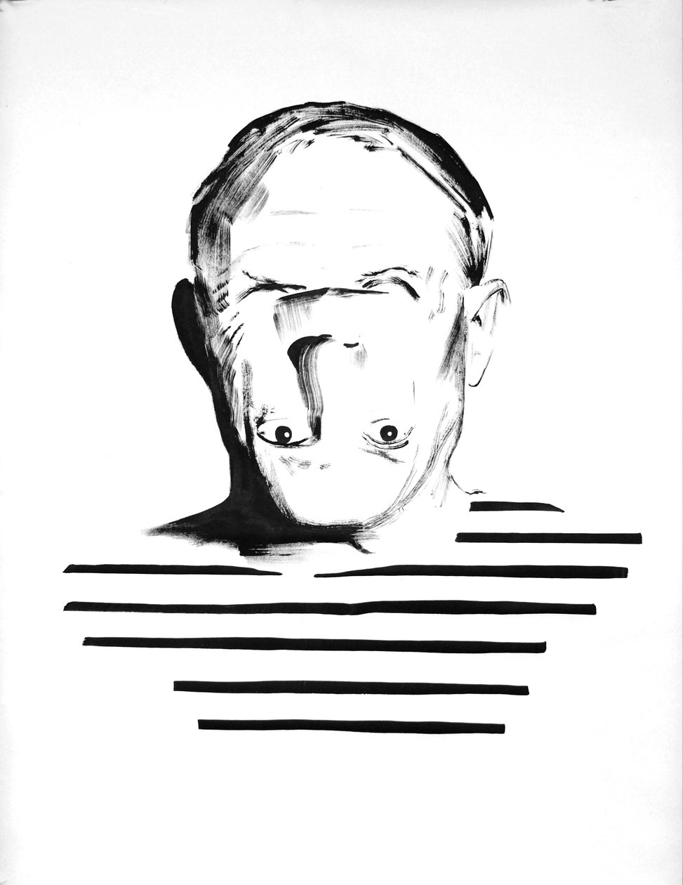 Being Pablo Picasso, 2012 (tusch på papper) av Darren Coffield