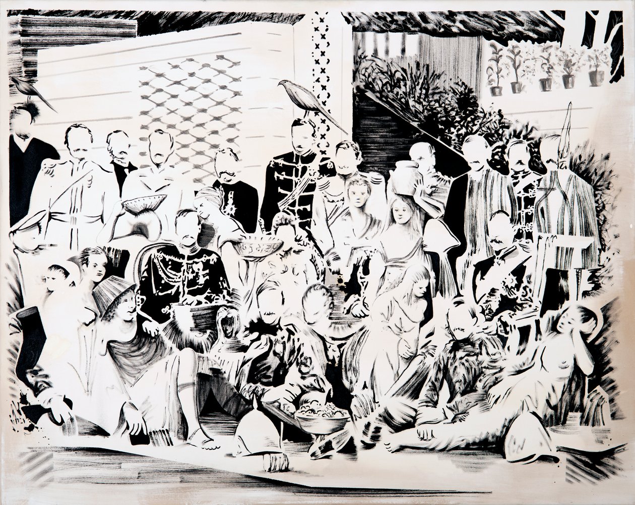 Feast of the Gods, 2017 (olja på duk) av Darren Coffield