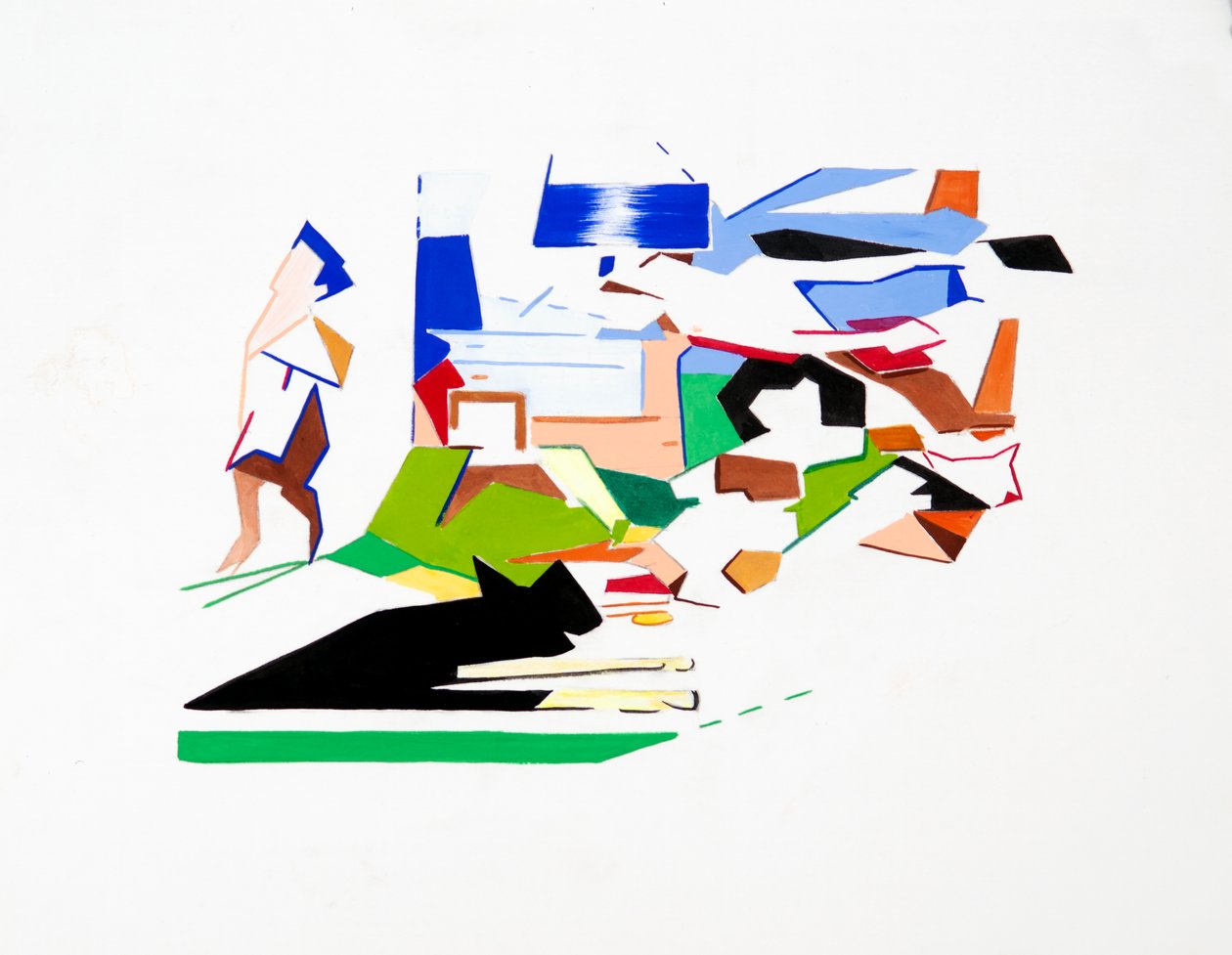 Kennedys (Landscape), 2019 (gouche på papper) av Darren Coffield