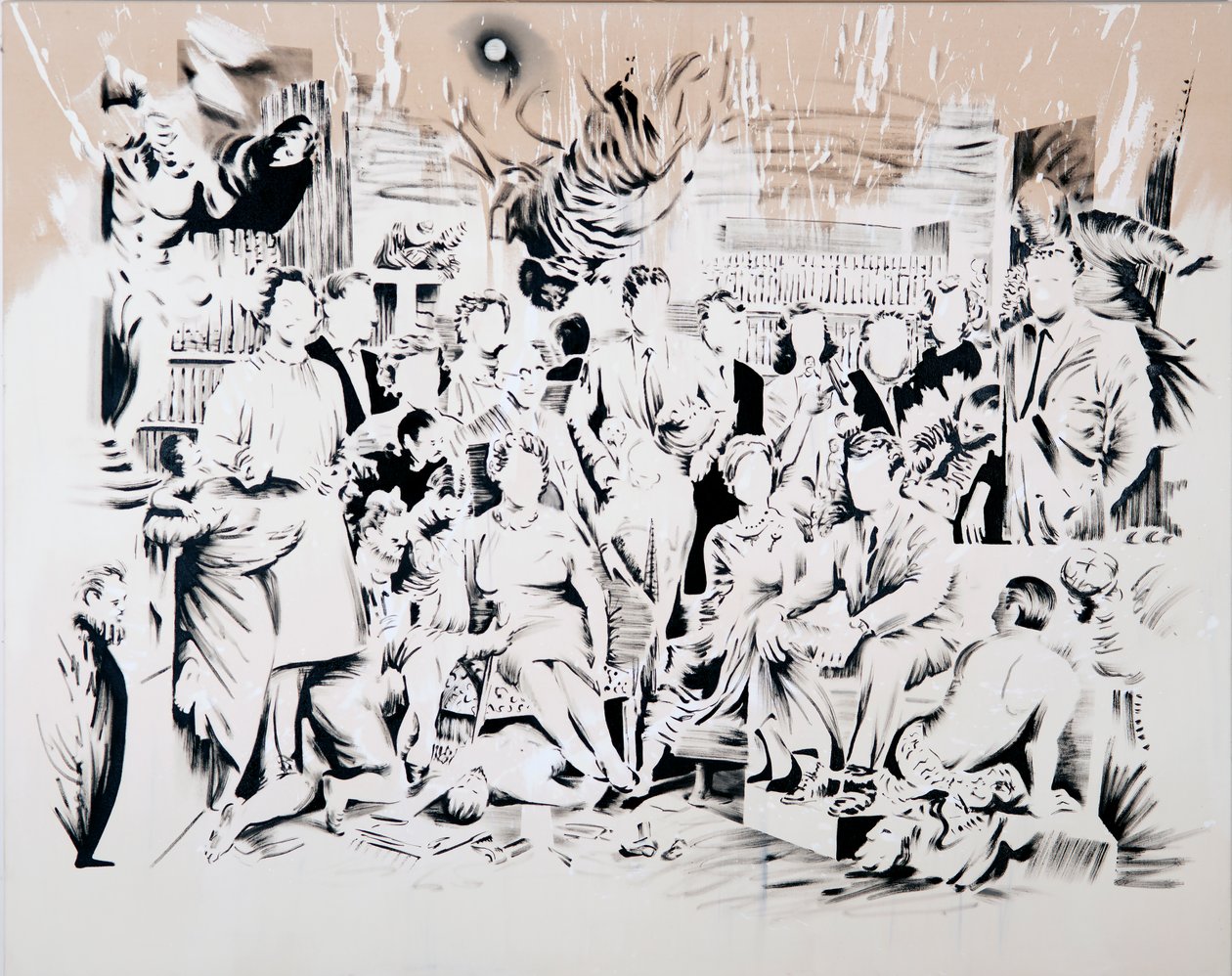 Miracle of The Slave, 2017 (olja på duk) av Darren Coffield
