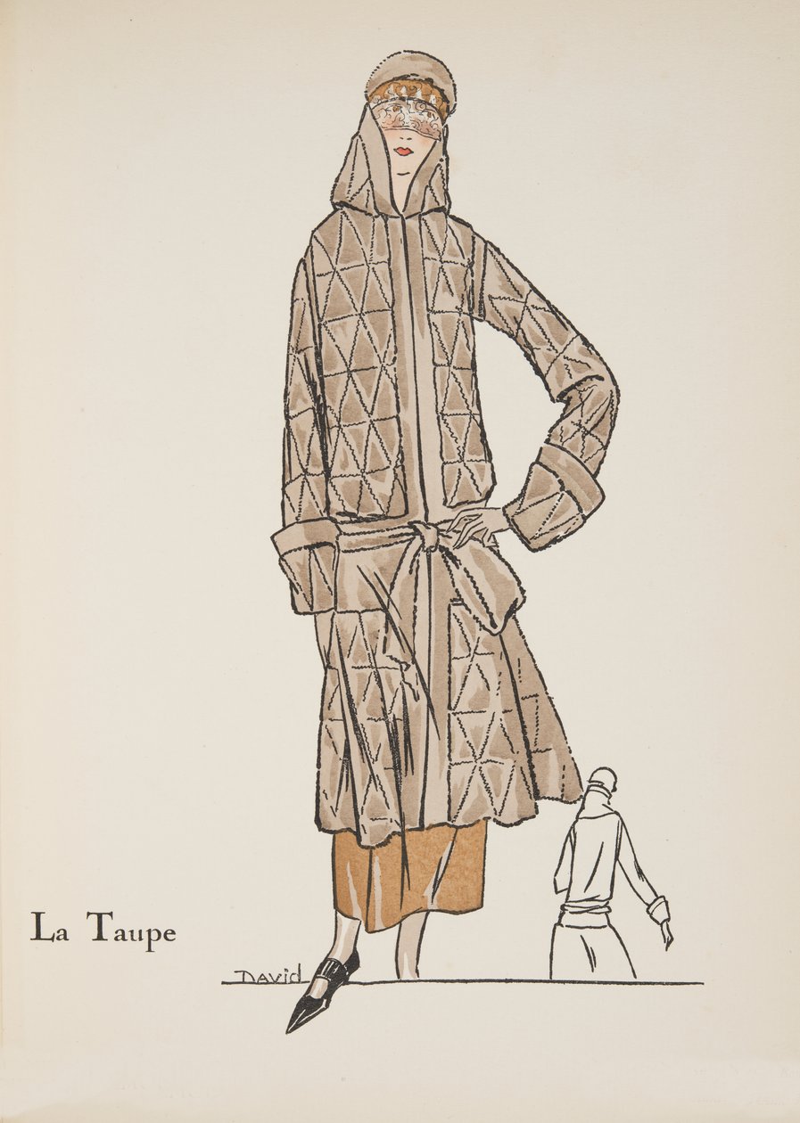 La Taupe, från en samling modeplattor, 1922 (pochoirtryck) av David