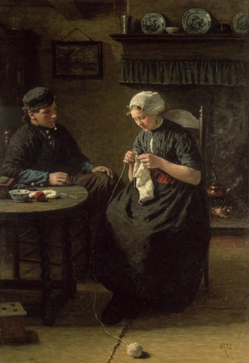 The Affair (Scheveninger interiör) av David Adolph Constant Artz