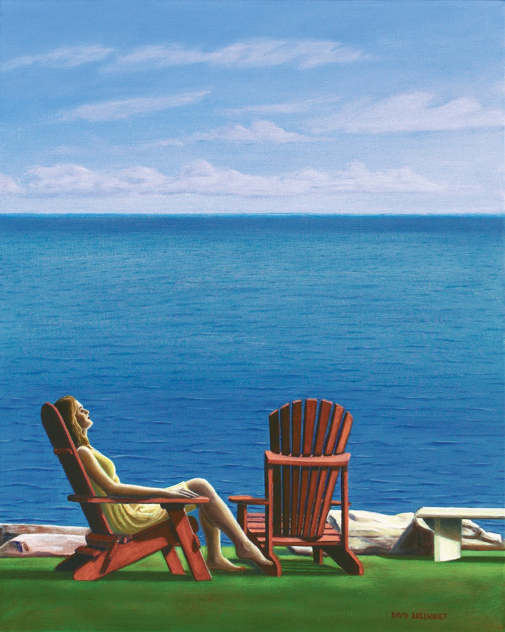 Solitary Refinement, 2014, olja på duk av David Arsenault