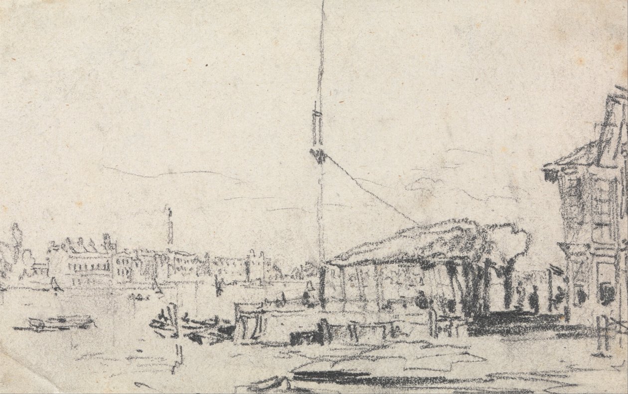 En vy över Scheldt av David Cox
