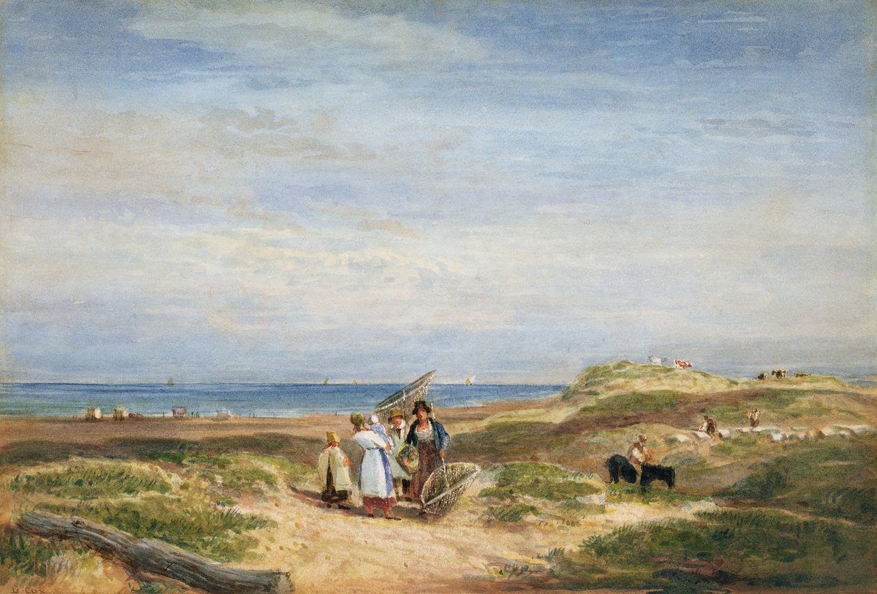 Torra sandbankar i Barmouth, norra Wales, ca 1830 av David Cox
