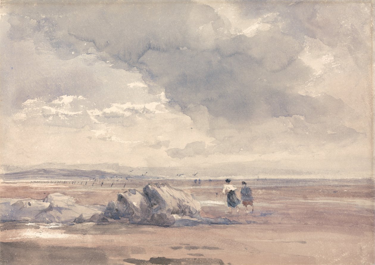 På Lancaster Sands, lågvatten av David Cox