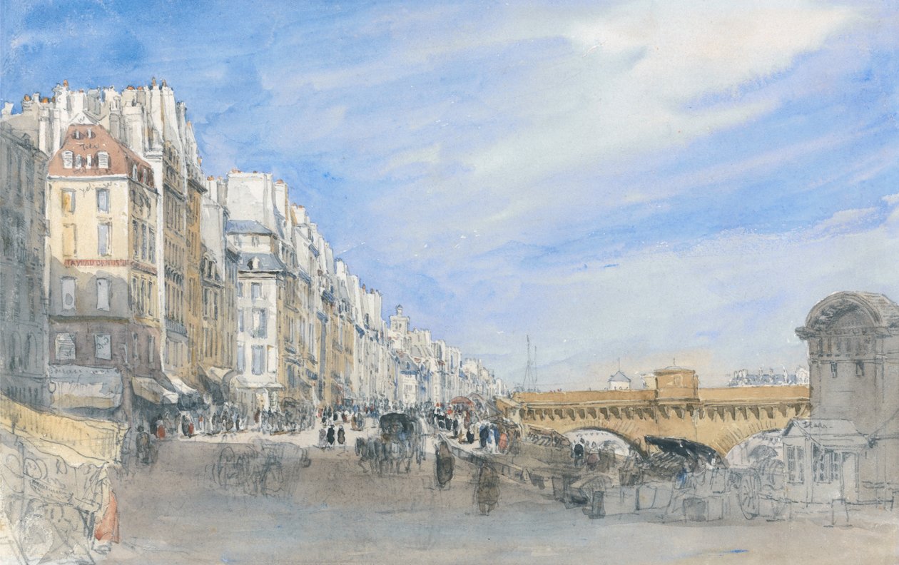 Pont Neuf från Quai de lEcole, Paris av David Cox