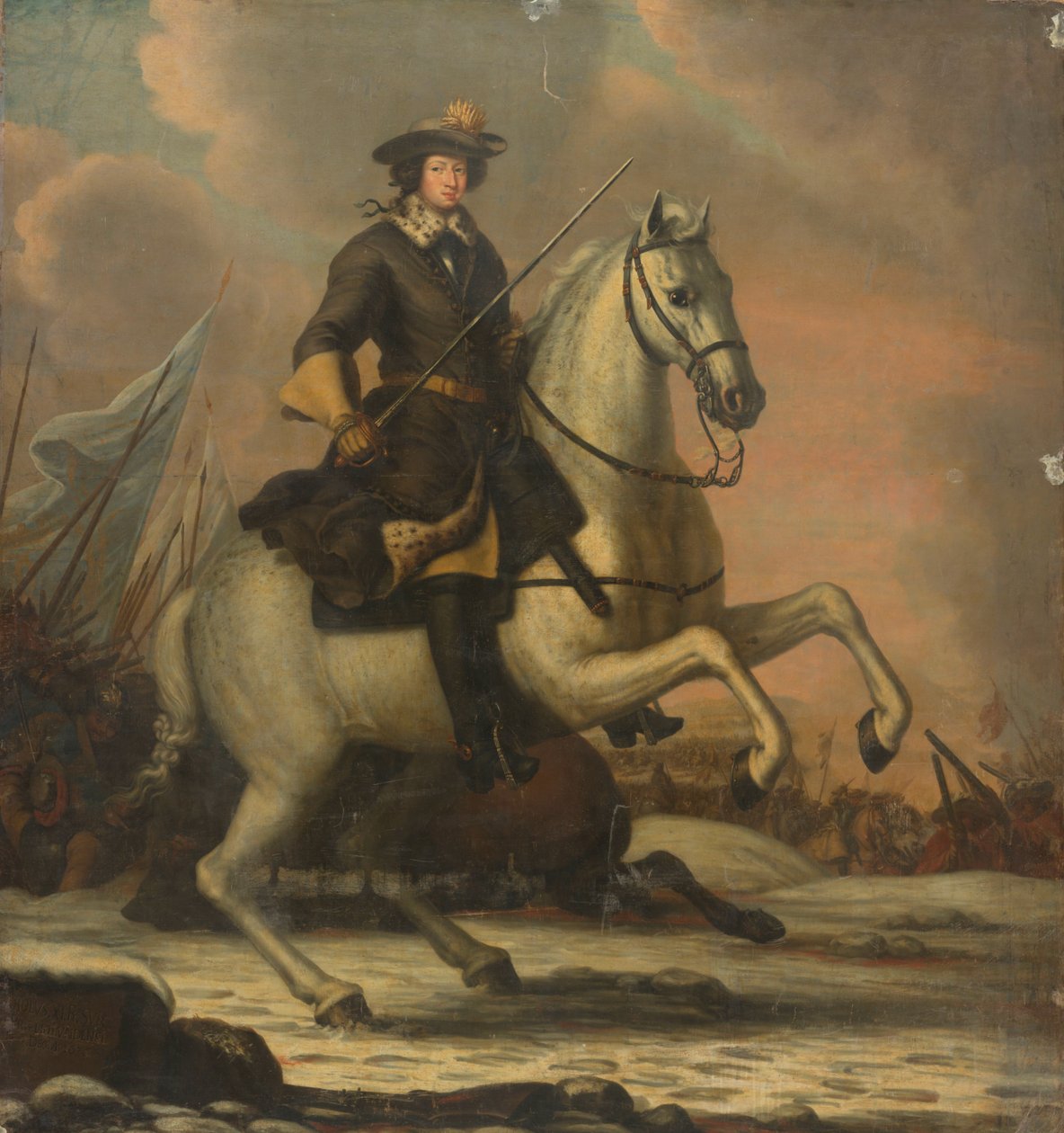 Portret van Karel XI, koning van Zweden av David Klöcker Ehrenstrahl