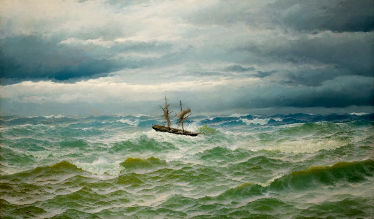Sea-piece, 1882 av David James