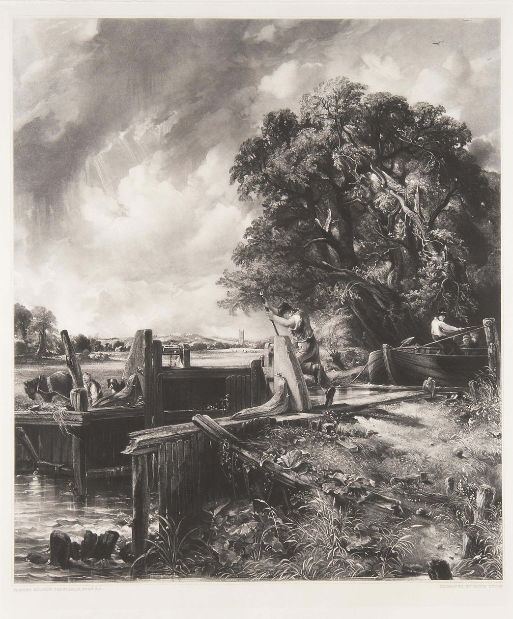  The Lock; and Dedham Valenn av David Lucas