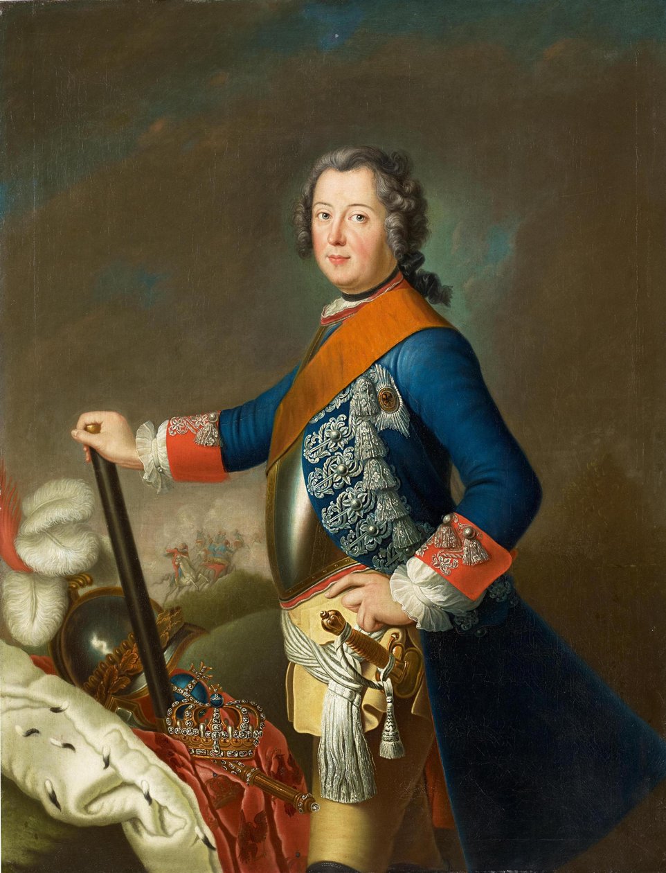 Friedrich II av Preussen som ung militär ledare av Georg David Matthieu
