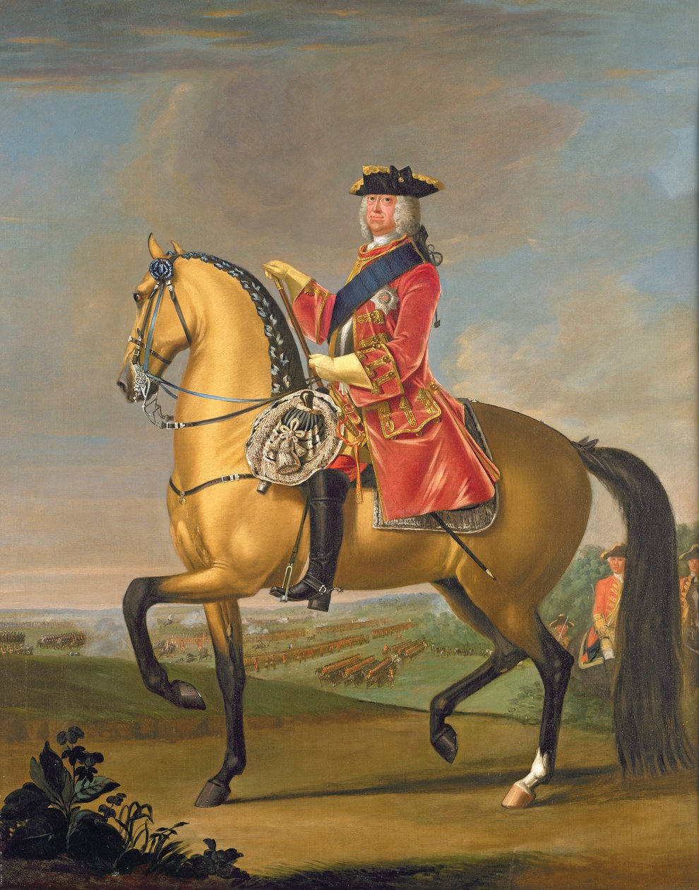George II i slaget vid Dettingen av David Morier