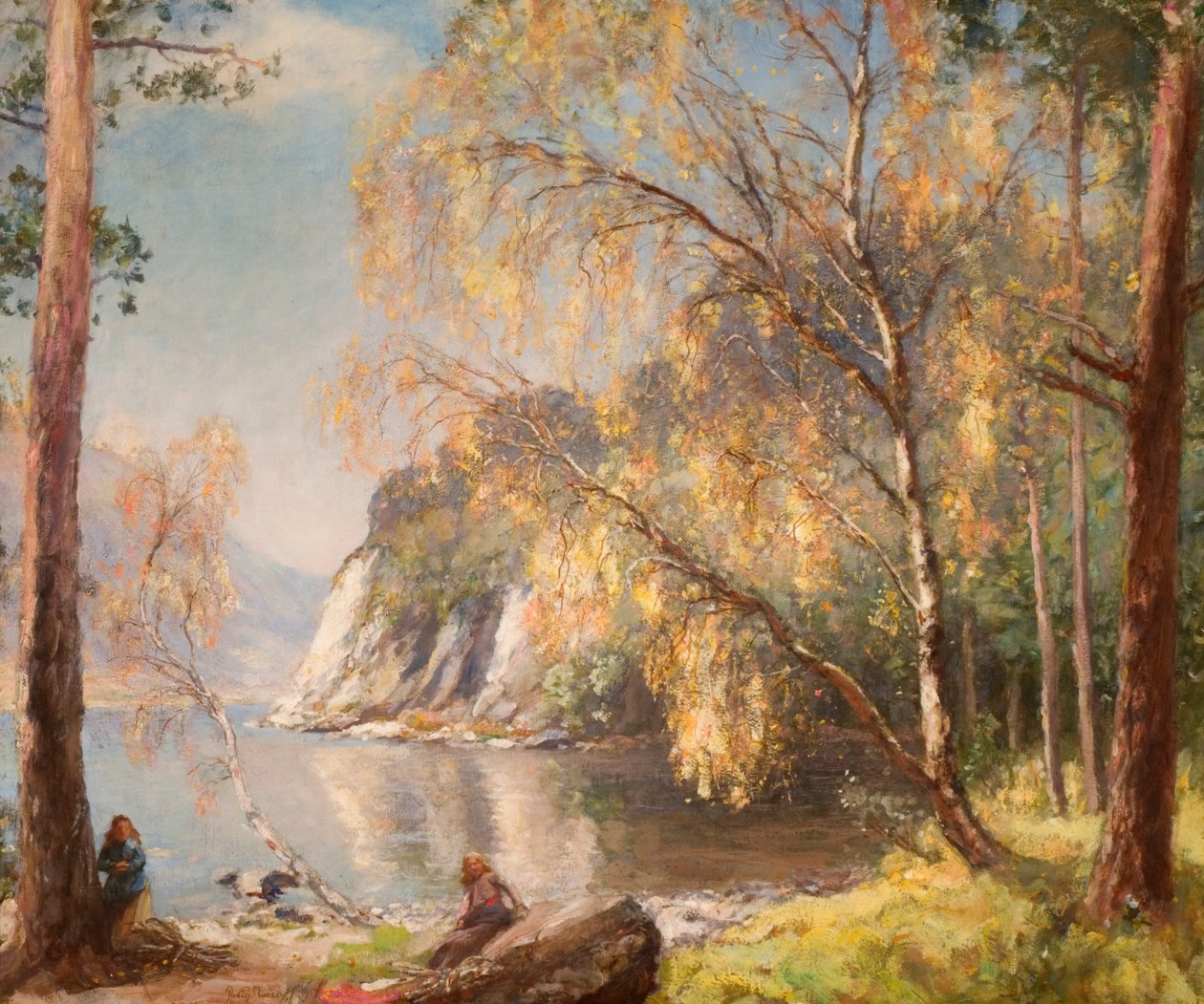 Ullswater, silver och guld, 1917 av David Murray