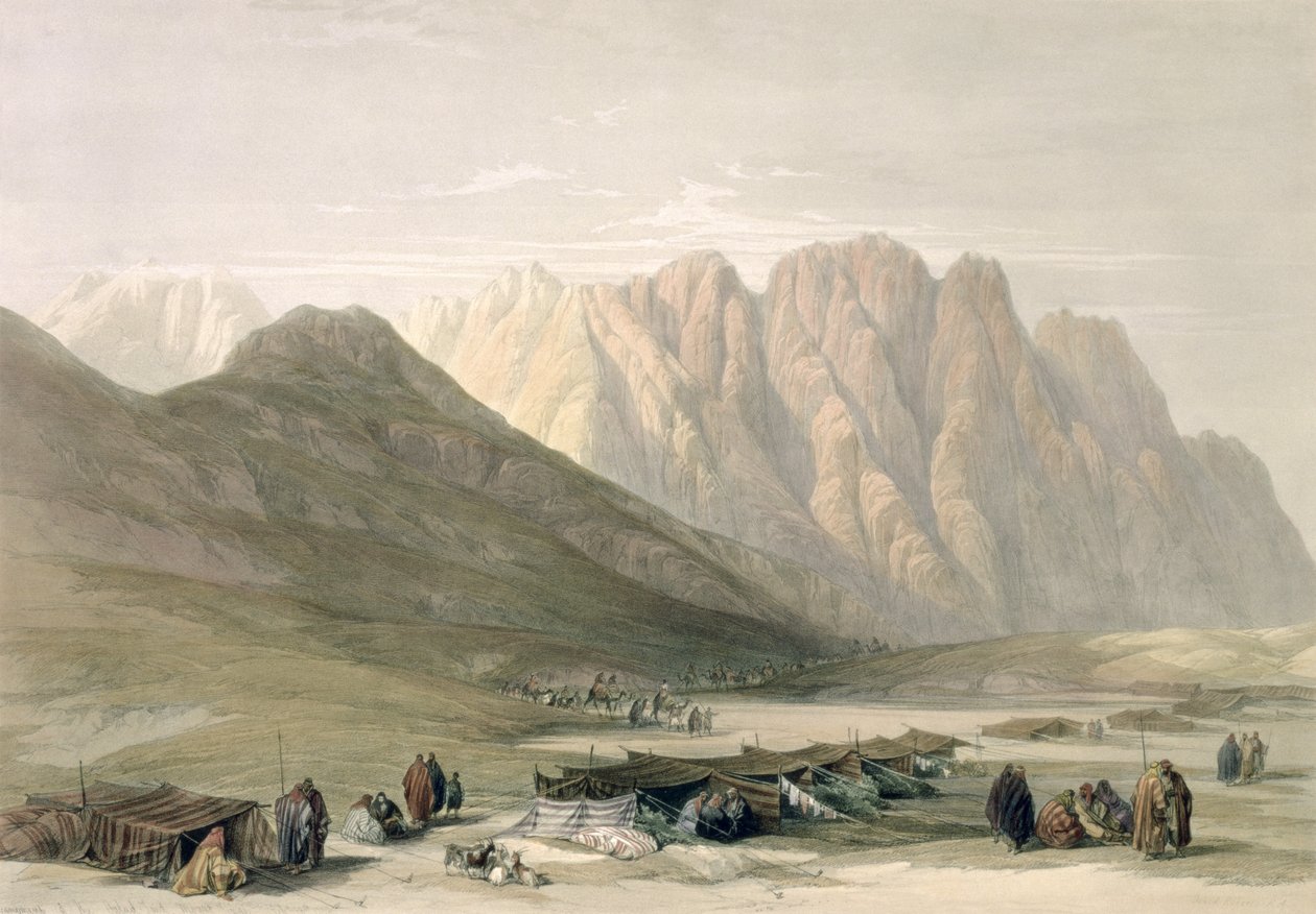 Lägret av Aulad-Said, berget Sinai, 18 februari 1839, skylt 110 från volym III av 