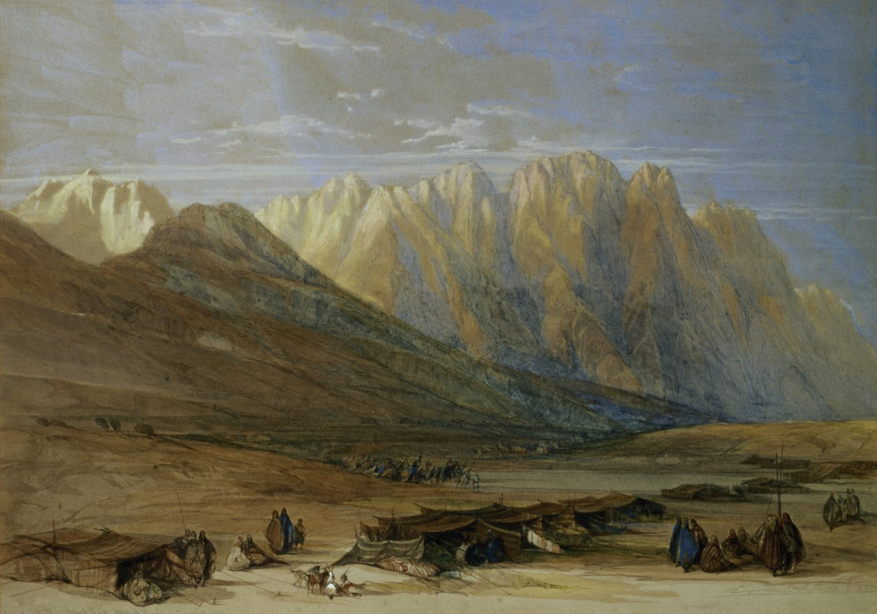 Läger av Outad-Saids stam, berget Sinai, 1839 av David Roberts