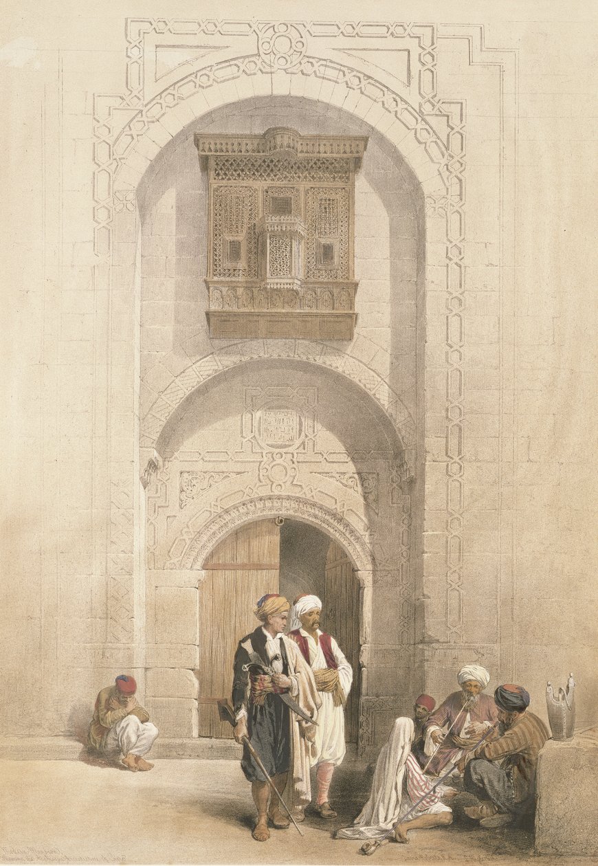 Modern Mansion, som visar Kairos arabiska arkitektur, från "Egypt and Nubia", Vol.3 av David Roberts