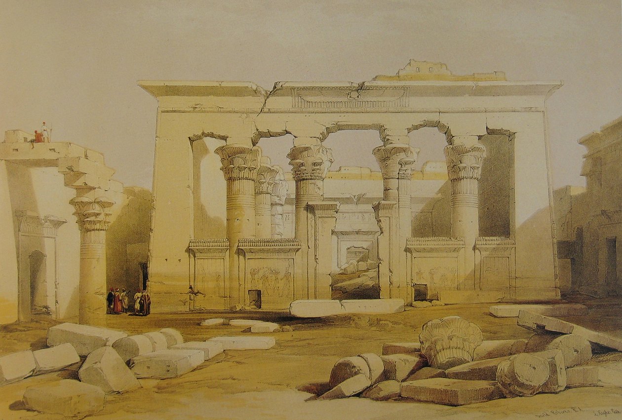 Portico of the Temple of Kalabshe, Nubia av David Roberts