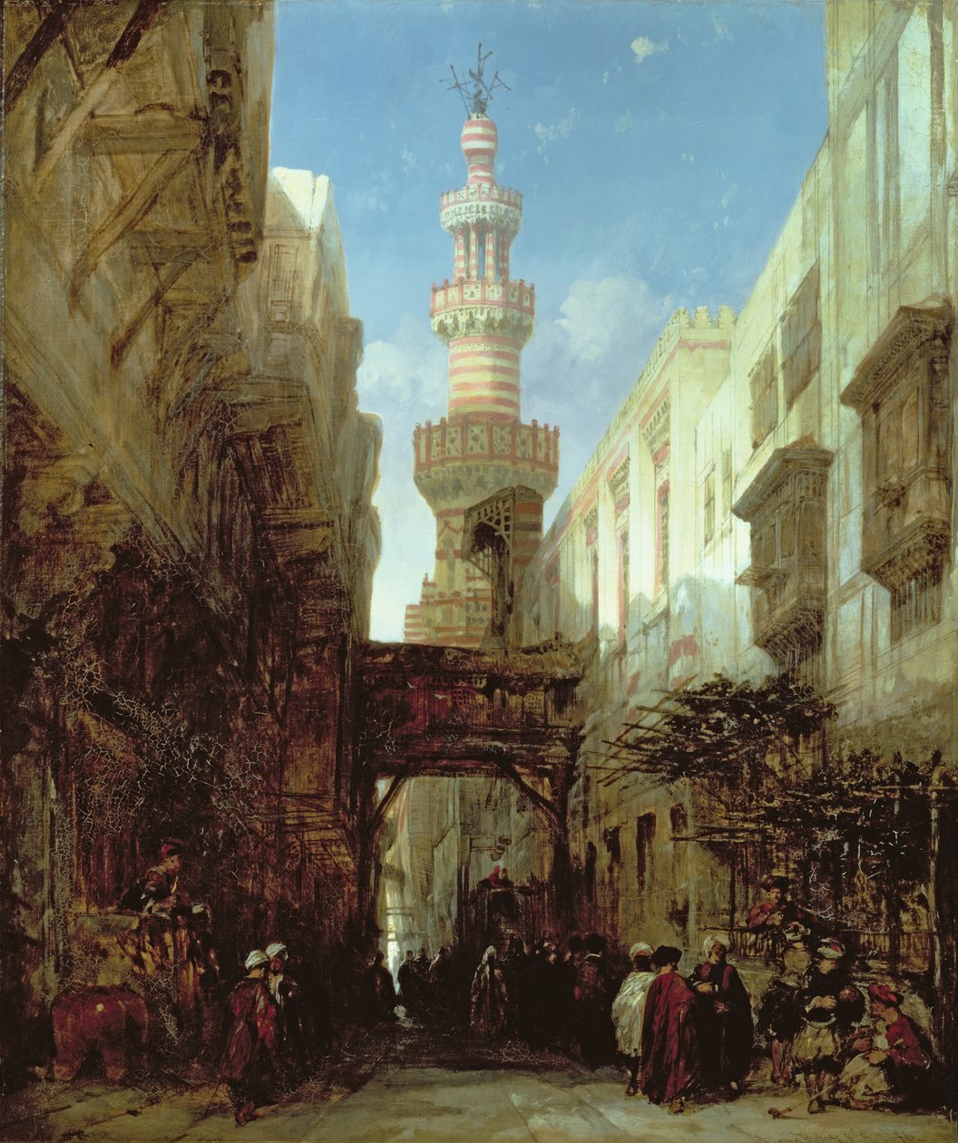 Gata i Kairo, 1846 av David Roberts