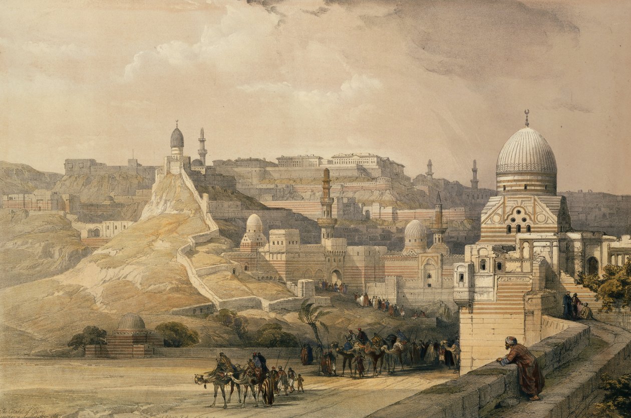 Kairos citadell, Mehmet Alis residens, från Egypten och Nubia, Vol.3, 1838 av David Roberts