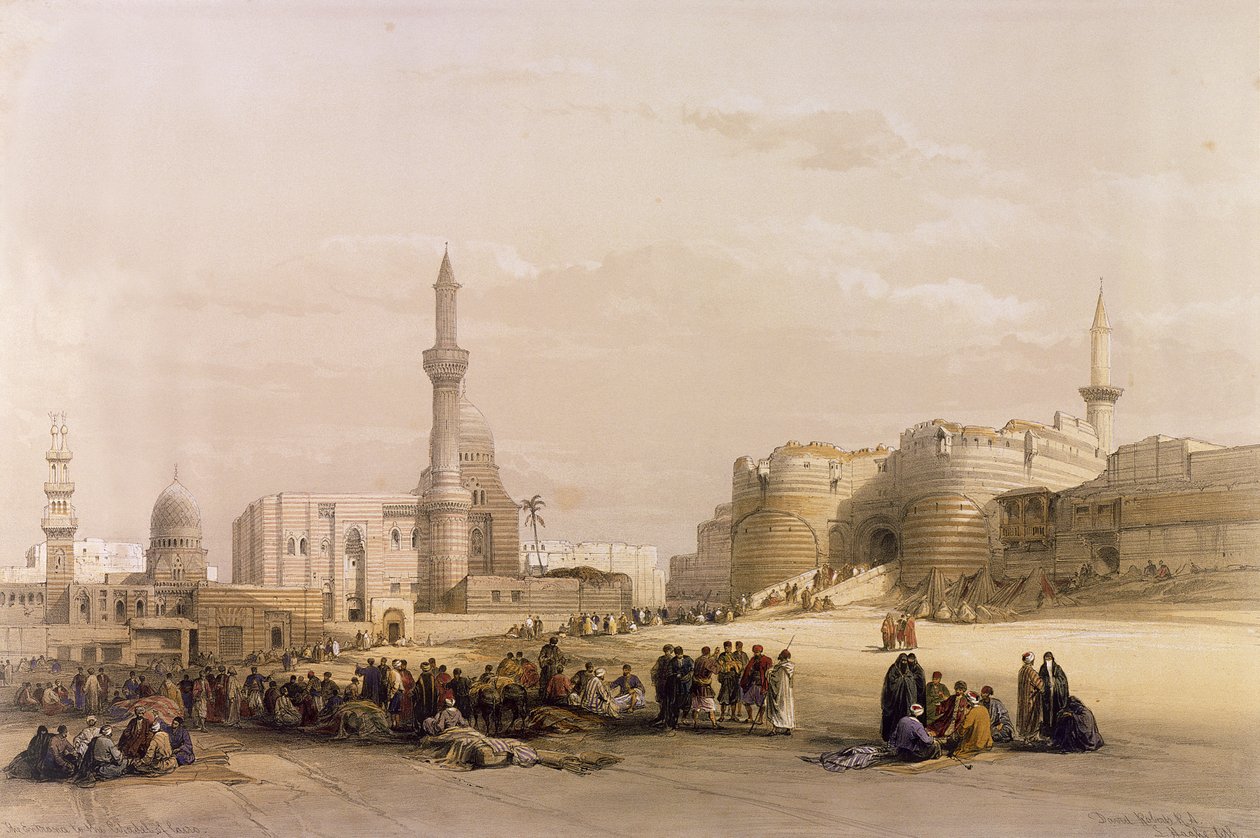 Indgangen til Kairos Citadel, fra Egypten og Nubien, Vol.3 swed av David Roberts
