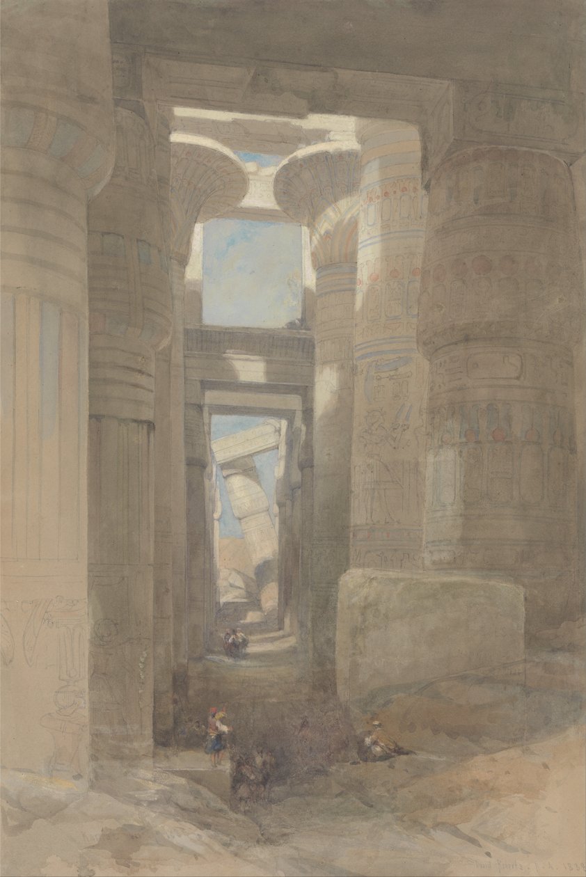 Amun Karnaks stora tempel, Hypostylehallen av David Roberts