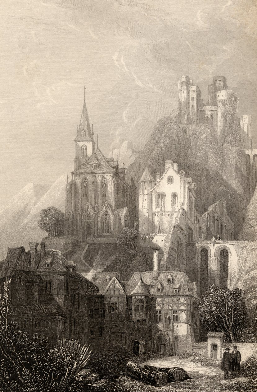 Trarbach, graveret af E.I. Roberts, illustration fra 