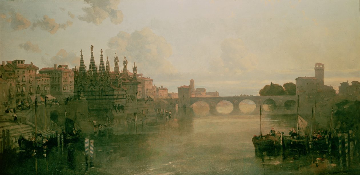 Utsikt över Pisa, ca. 1859 av David Roberts