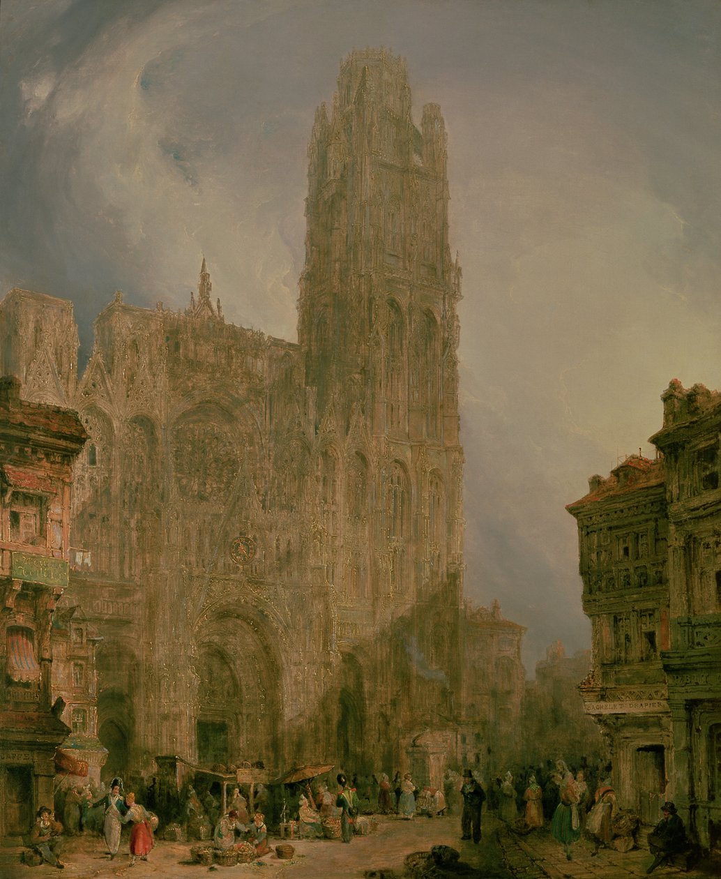 Västfronten av Notre Dame, Rouen av David Roberts
