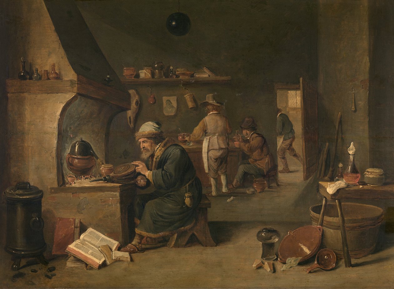 Alkemist av David Teniers the Younger