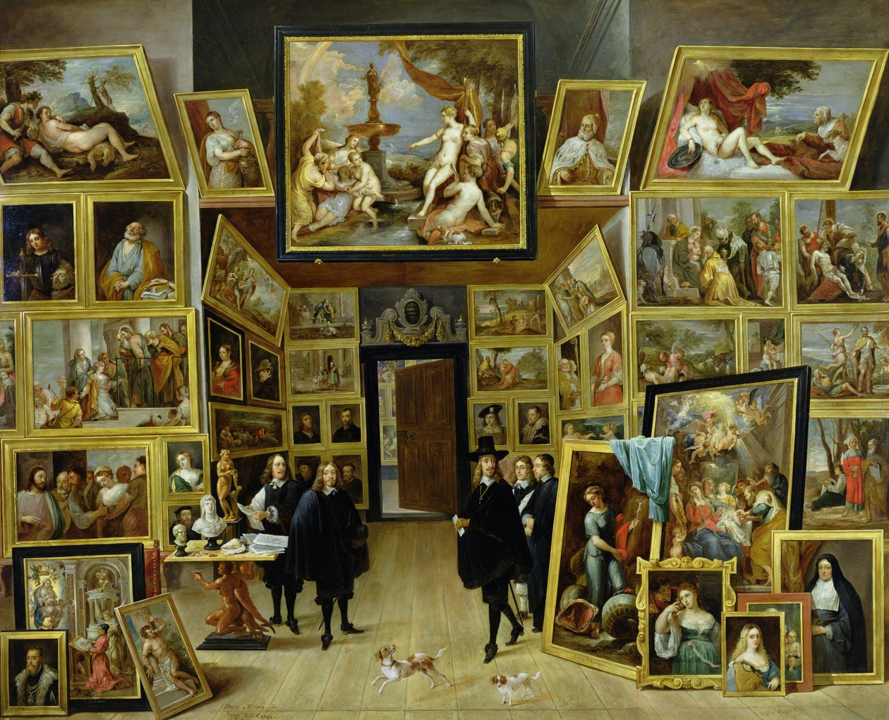 Ærkehertug Leopold Wilhelm (1614-61) i sit billedgalleri, ca. 1647 (olie på kobber) svenske av David Teniers the Younger