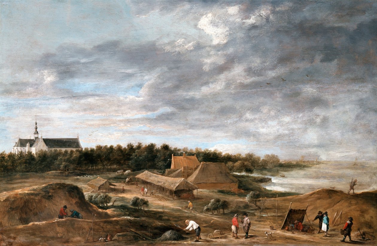 Tegelmakare nära Hemiksem av David Teniers the Younger