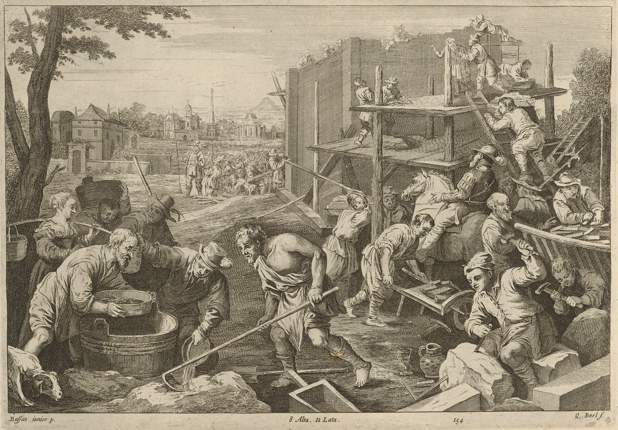 Bygga ett torn av David Teniers the Younger