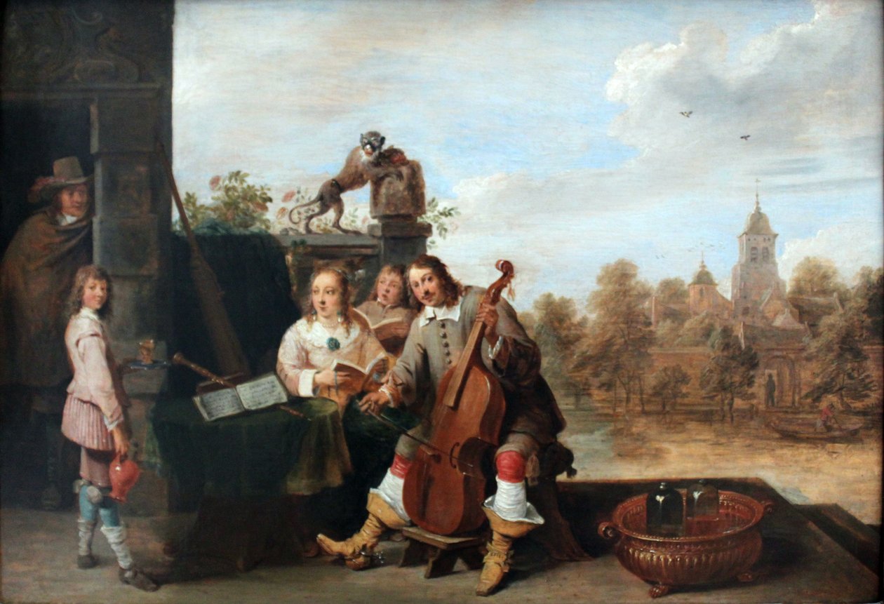 Målaren med sin familj av David Teniers the Younger