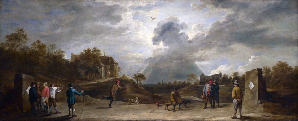 Peasants at Archery av David Teniers the Younger