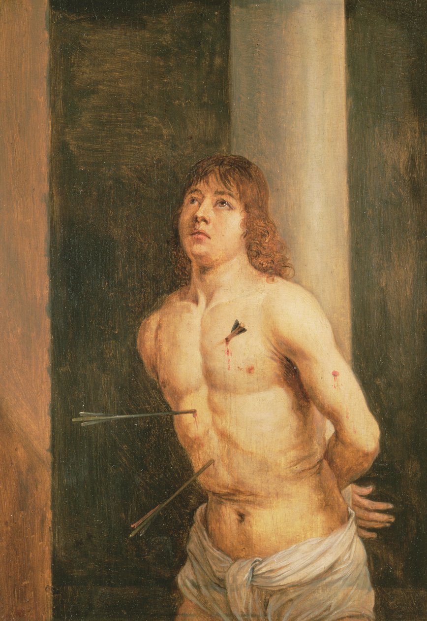 Sankt Sebastian, 1651-56 (panel) av David Teniers the Younger